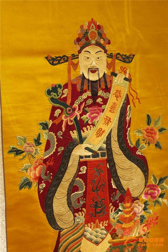 画芯面积9.61平方尺 清代 精品重器 绢本 刺绣画