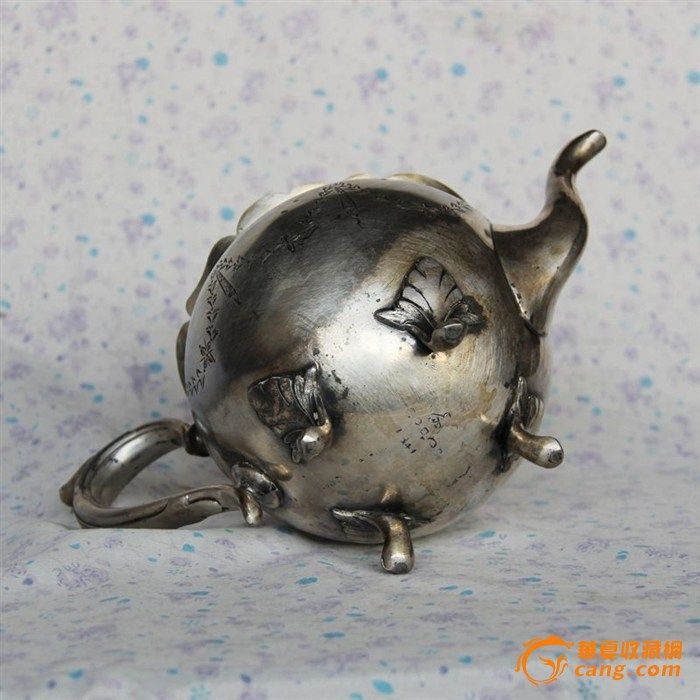 636g美国marked1841年定制纯银茶壶_在线拍