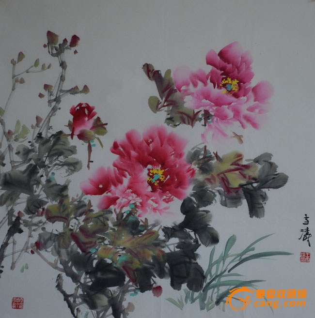 名家王雪涛 精品牡丹国画作品--包真迹!