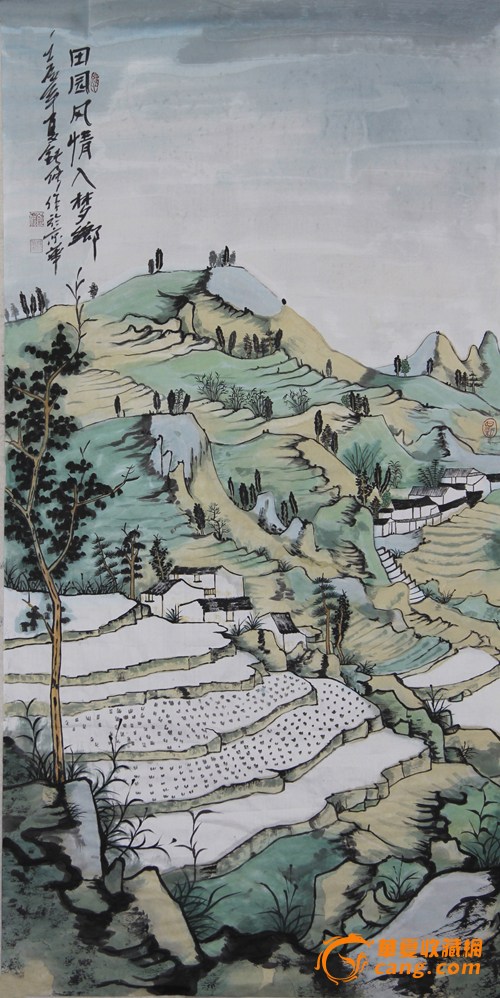 四尺尺整张山水画—田园风情入梦乡20