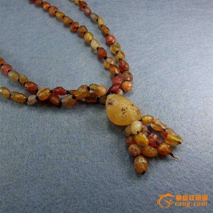 非常漂亮的新疆克拉玛依金丝玉项链_在线拍卖网_艺术品拍卖_古玩拍卖_华夏收藏网
