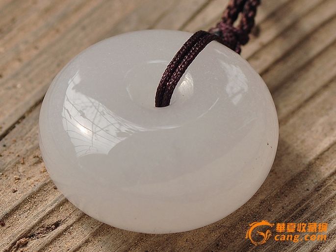 130号 天然昆仑子玉平安扣 项链_在线拍卖网_