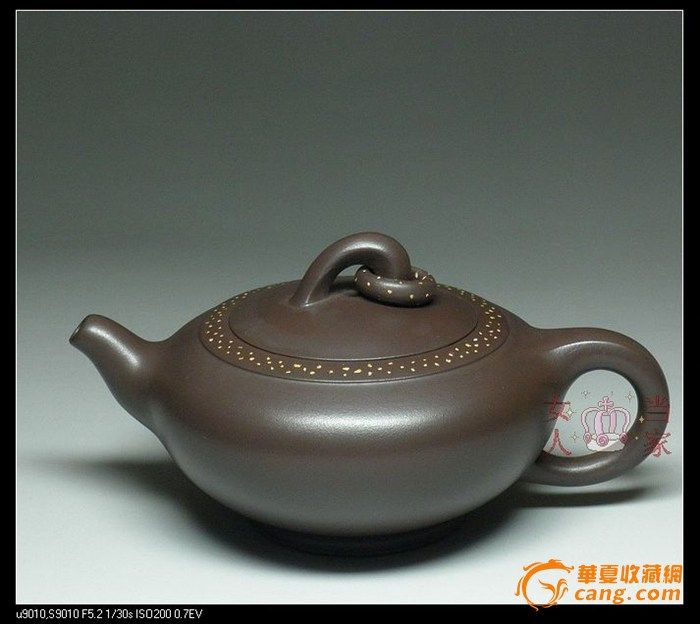 紫砂壶*国家级职称王红娟*细目老紫泥*单环铺