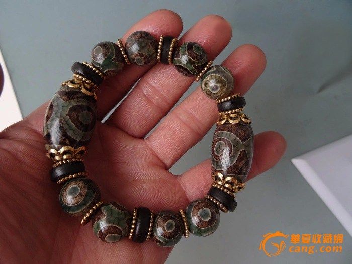 天然三眼天珠玛瑙手链_在线拍卖_在线拍卖网