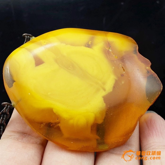 【精品】43克老鸡油黄蜜蜡项链