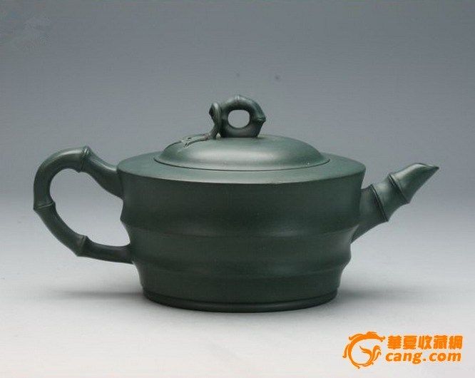 宜兴紫砂壶.稀有精致民国绿泥.名家全手工.特价正品 节节高 图2