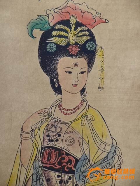 《高仿唐寅》—美女杨贵妃—国画