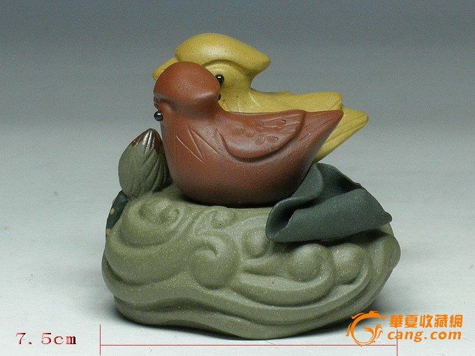 『形影不离』宜兴紫砂茶宠 手工精品 茶具摆件茶玩 鸳鸯图2