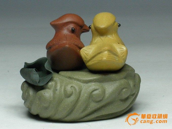『形影不离』宜兴紫砂茶宠 手工精品 茶具摆件茶玩 鸳鸯图3