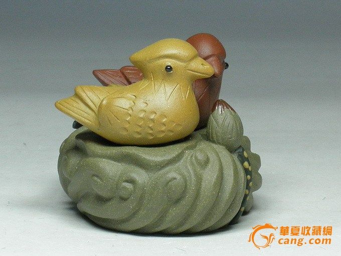 『形影不离』宜兴紫砂茶宠 手工精品 茶具摆件茶玩 鸳鸯图4