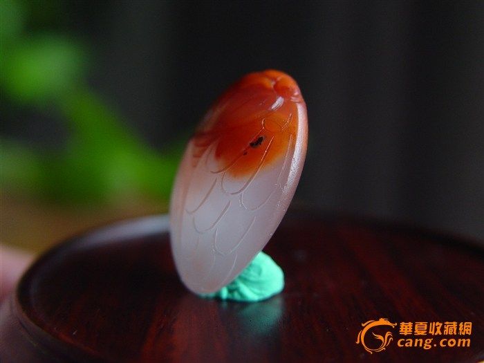 鸿运当头,南红冰飘巧雕蝉_在线拍卖_在线拍卖