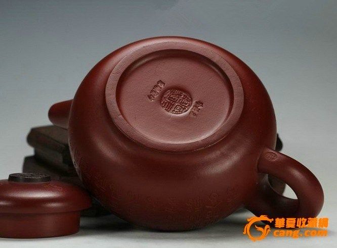 国家级工艺美术师手制.极品红清鸡血红.收藏级之 百福壶 图5