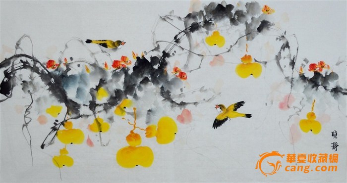 晓静三尺整张国画葫芦作品hn1544