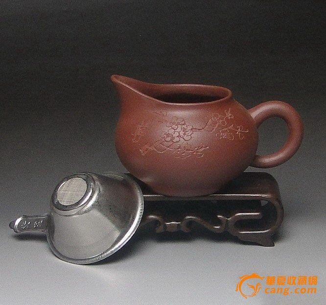 宜兴紫砂大号鸭嘴公道杯.买就送一不锈钢过滤茶漏 无货图2
