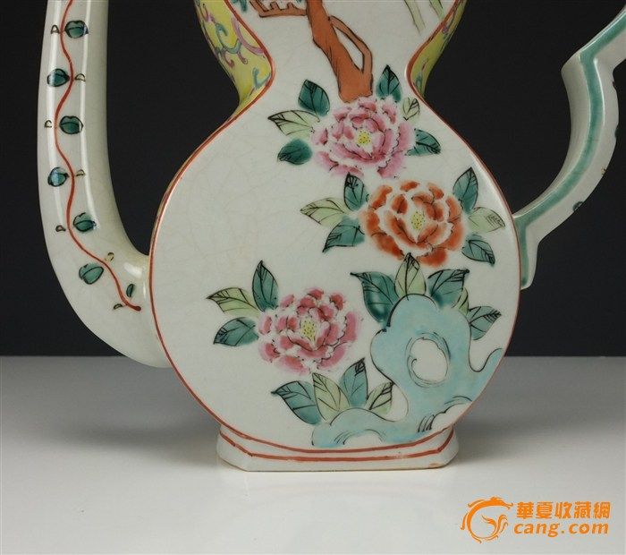 清代_乾隆_*粉彩*花鸟纹*瓷壶图6