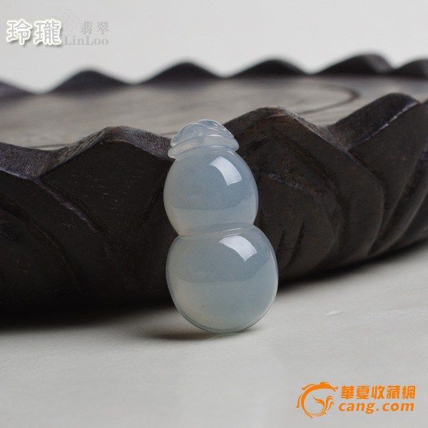 冰种淡紫起荧翡翠葫芦 P5图5