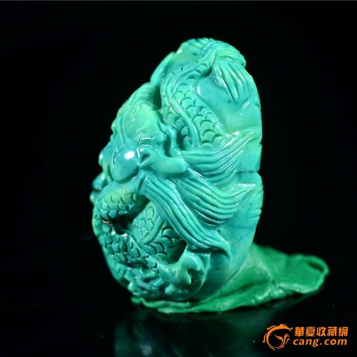 绿松石 精品 飞龙送财图4