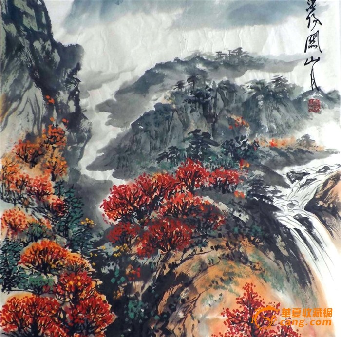 国画名家关山月写意山水国画精品!