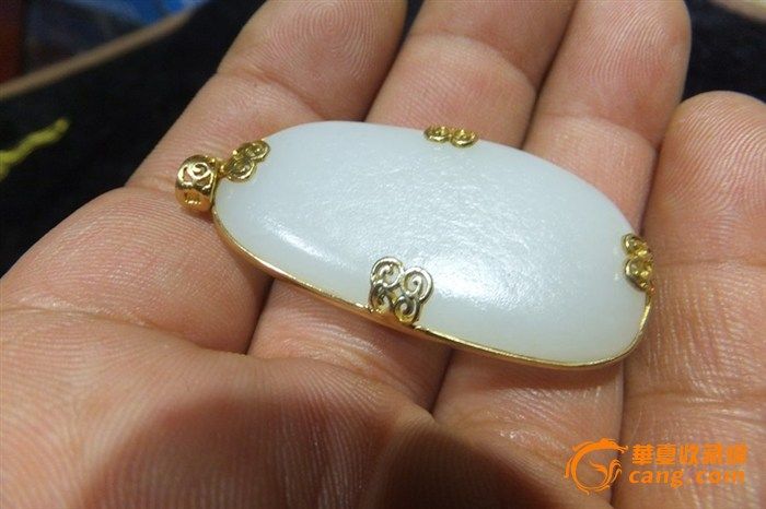 【压轴】和田羊脂玉包金吊坠_在线拍卖_在线拍卖网_艺术品拍卖_古玩拍