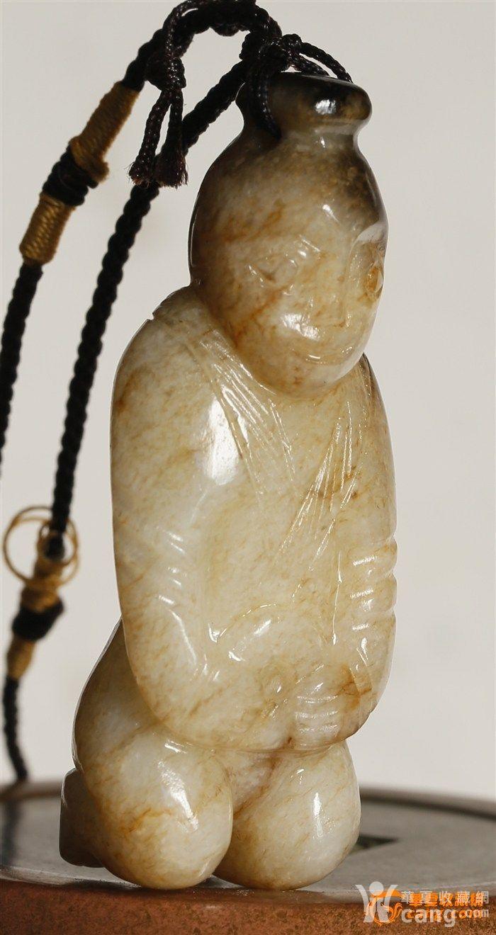 重38克 明代和田玉 玉贵人 挂件