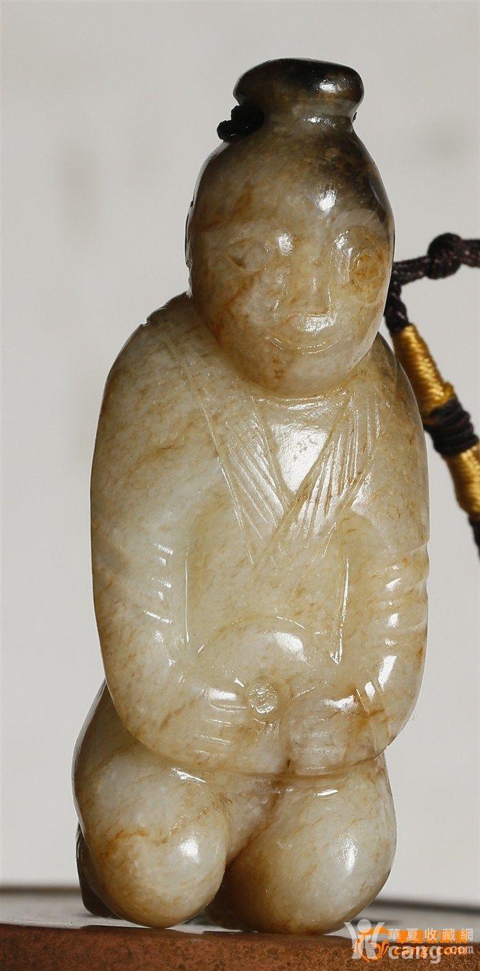 重38克 明代和田玉 玉贵人 挂件