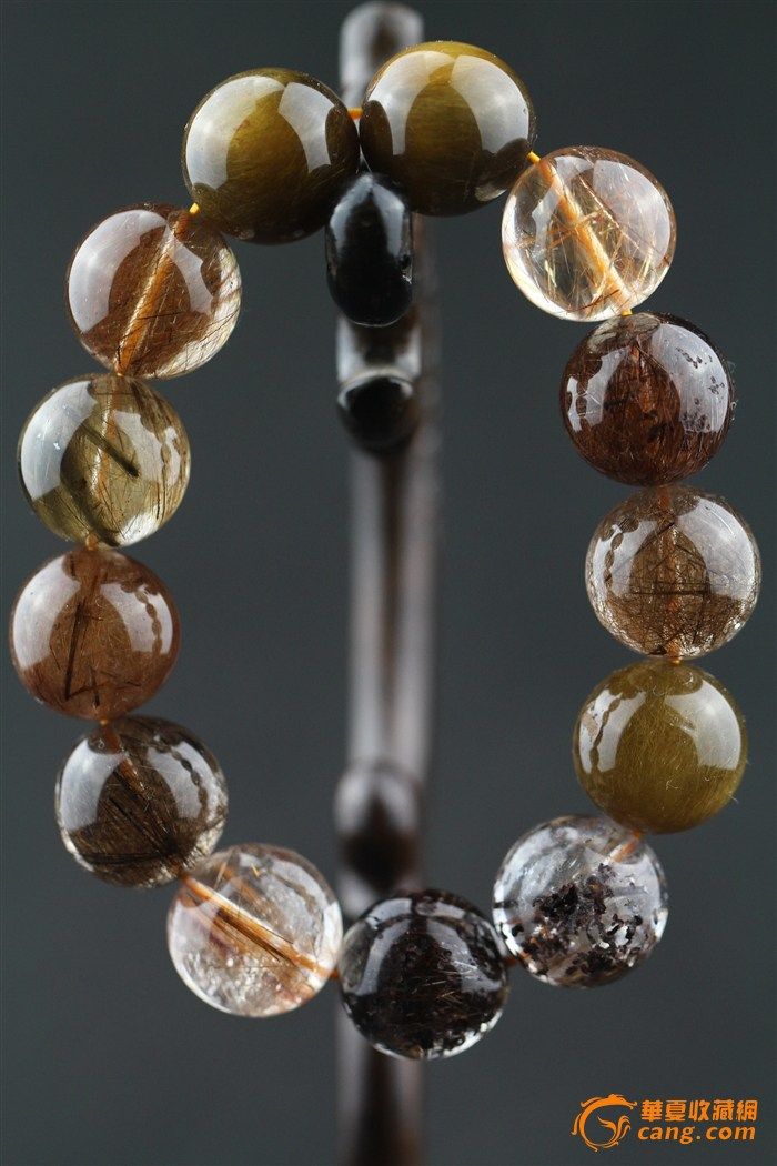 天然 发晶大珠84克