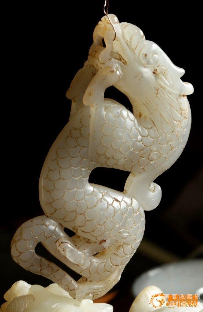 73.2克重 威猛生动的和田白玉 立体圆雕玉龙 消保卖家低价卖贴
