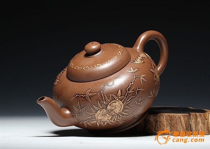 清早期原老矿紫泥名家全手工泥绘汉韵壶-包老保真珍藏品!