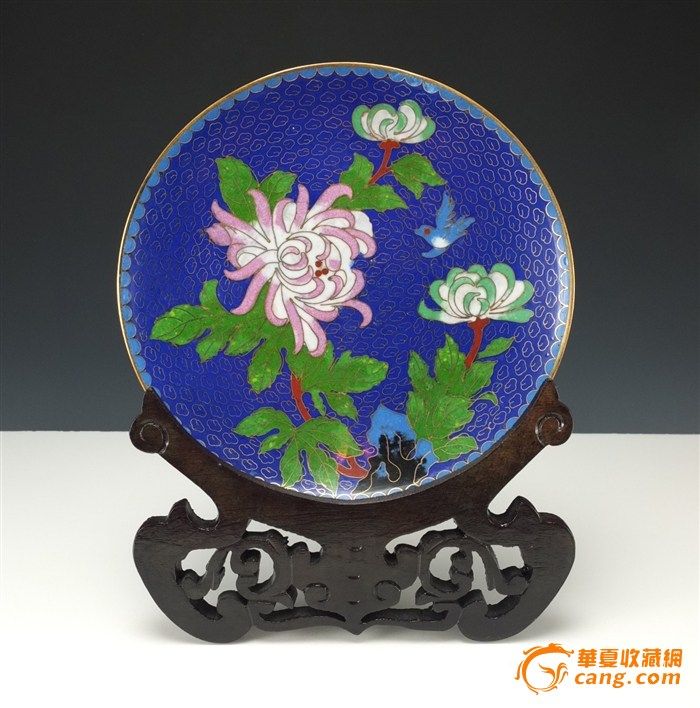 解放初创汇_铜胎掐丝珐琅彩_牡丹花绘纹_摆件