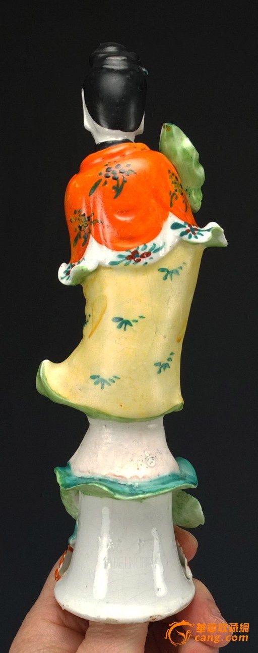 清晚民初_粉彩【王荃记造四字款】塑雕像_摆件