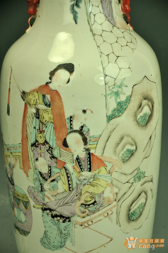 清光绪景德镇制瓷名家方家珍粉彩人物特大瓶 - 明 - 瓷器 - 华夏收藏